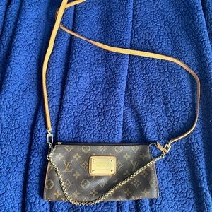 Auth Louis Vuitton Monogram Sophie Crossbody Chain Bag Clutch Pochette